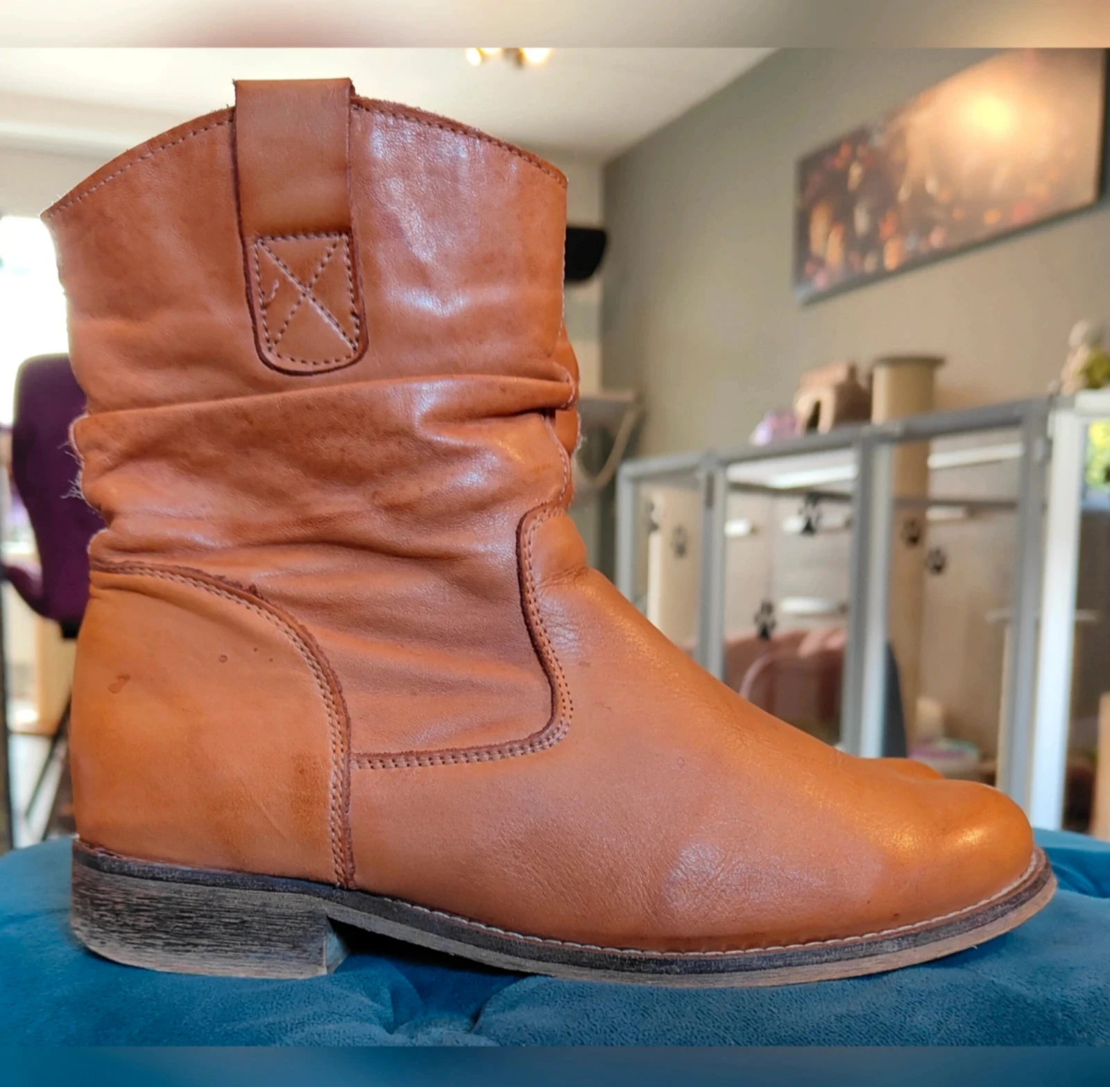 Botines de cuero Cellini color coñac/marrón claro talla 37 – photo 3